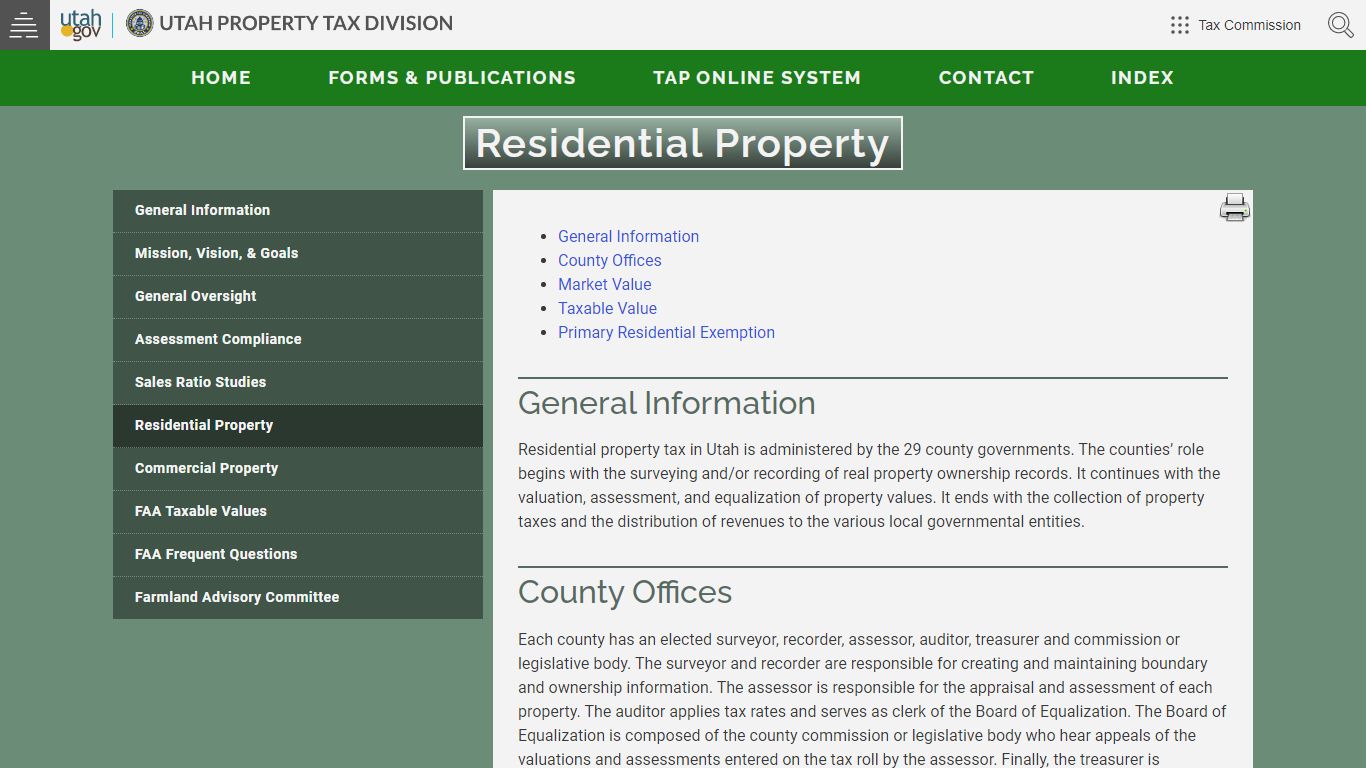 Residential Property - Utah Property Taxes